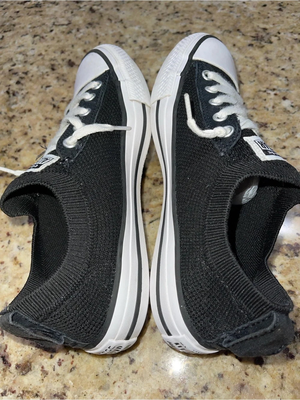 Converse Knit Black and White Low Top Sneakers